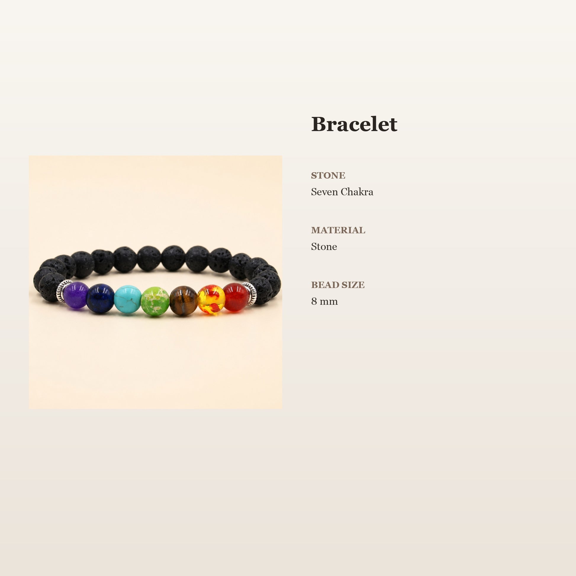 Seven Chakra Mindful Bracelet – Intentional Energy | Lumina Quartz - size_card