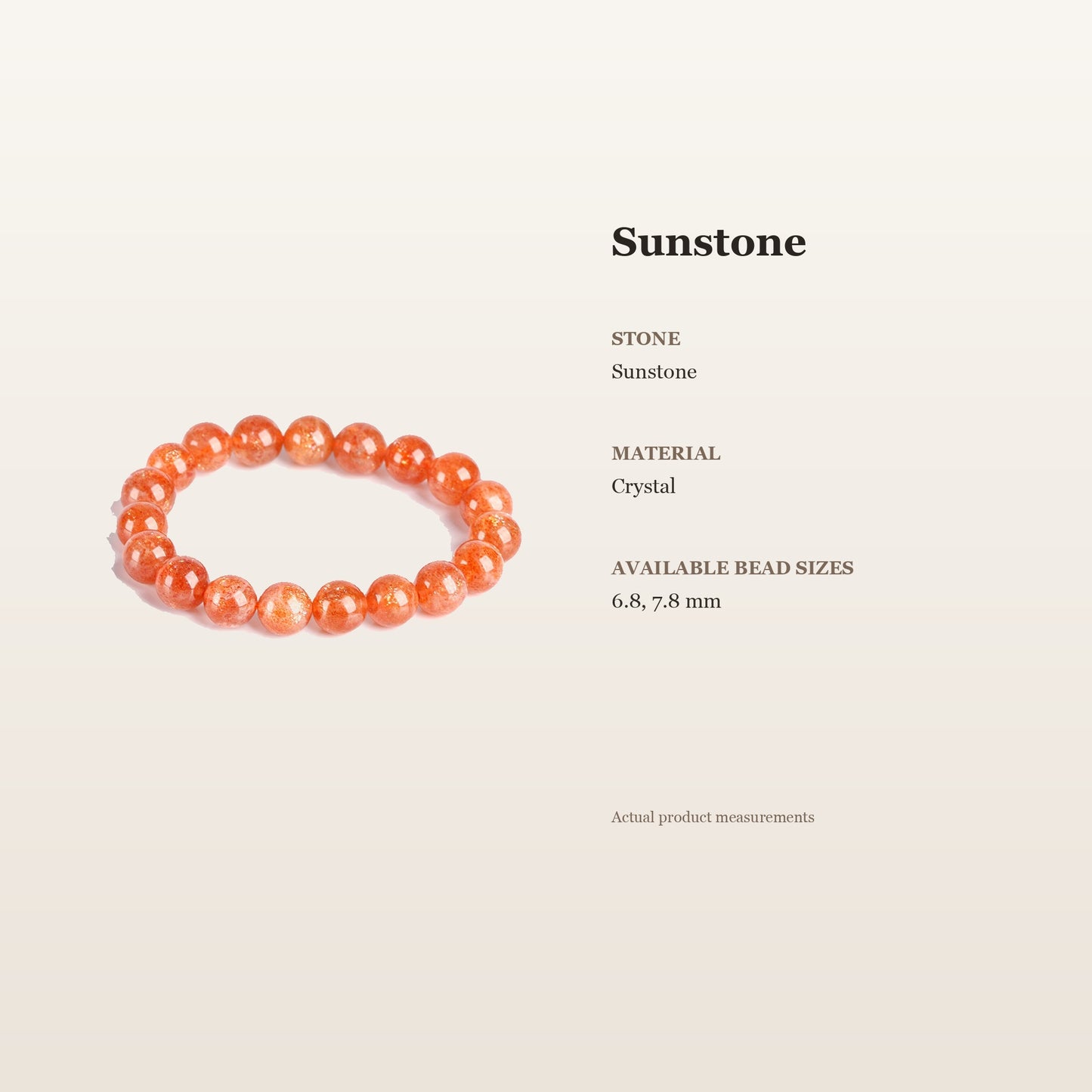 Sunstone Mindful Bracelet – Intentional Energy | Lumina Quartz - size_card