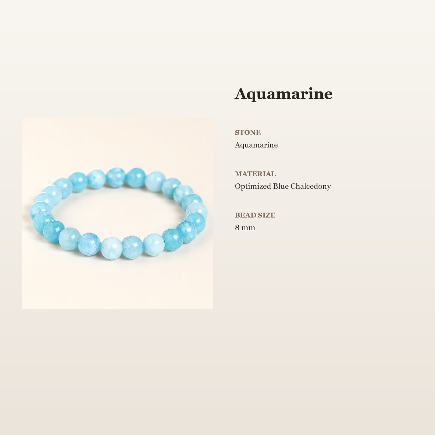 Aquamarine Mindful Bracelet – Intentional Energy | Lumina Quartz - size_card