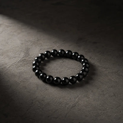 Obsidian Bracelet Beaded Round Beads Obsidian crystal bracelet