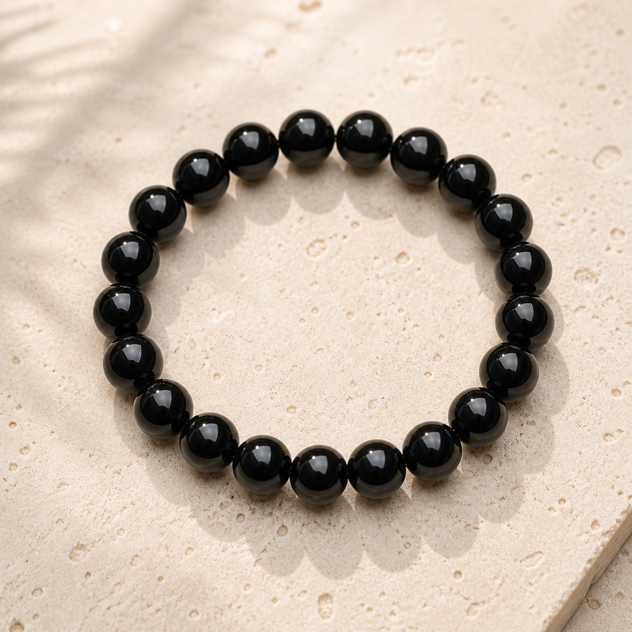 Obsidian Bracelet Beaded Round Beads Obsidian