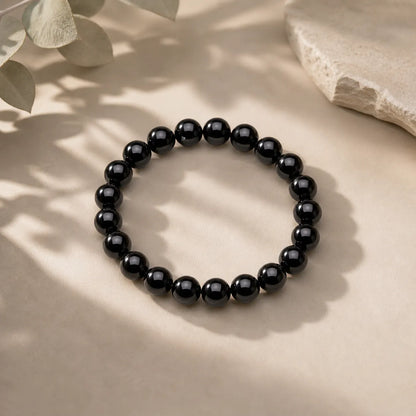 Obsidian Bracelet Beaded Round Beads Obsidian crystal bracelet