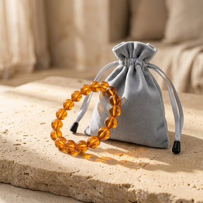 Natural Citrine Abundance Bracelet with Complimentary Velvet Travel Pouch · Lumina Quartz