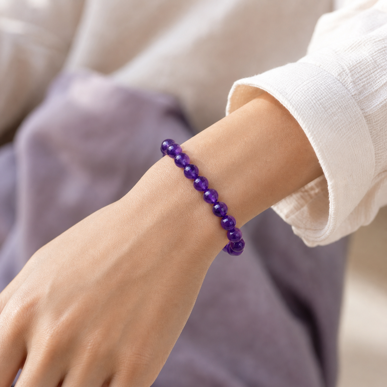 Amethyst Calm Bracelet – Find Your Inner Peace | Lumina Quartz