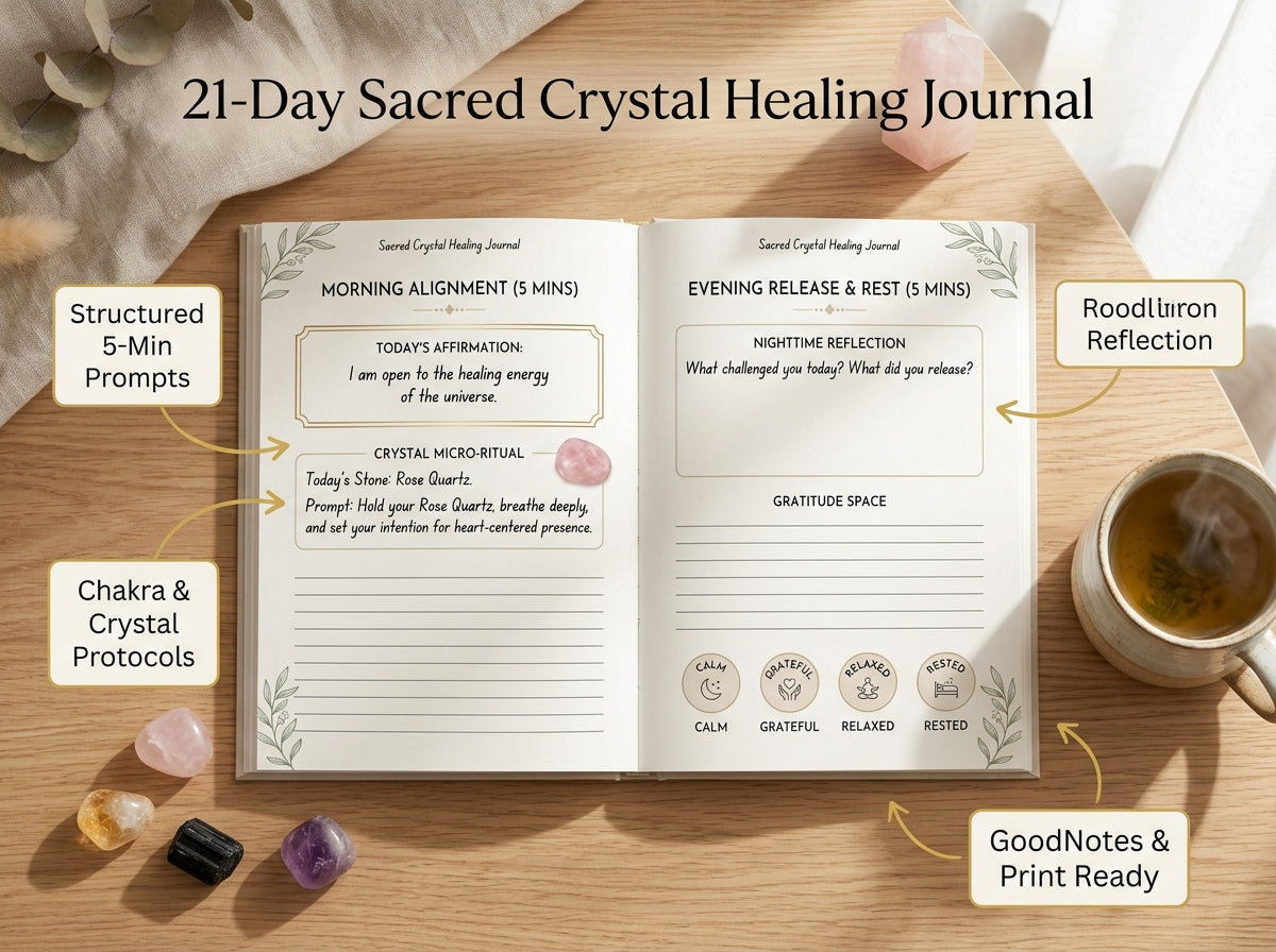 21-Day Sacred Crystal Healing Journal · Printable Guided Daily Journey · Lumina Quartz Official Digital Asset #2
