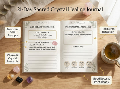 21-Day Sacred Crystal Healing Journal · Printable Guided Daily Journey · Lumina Quartz Official Digital Asset #2