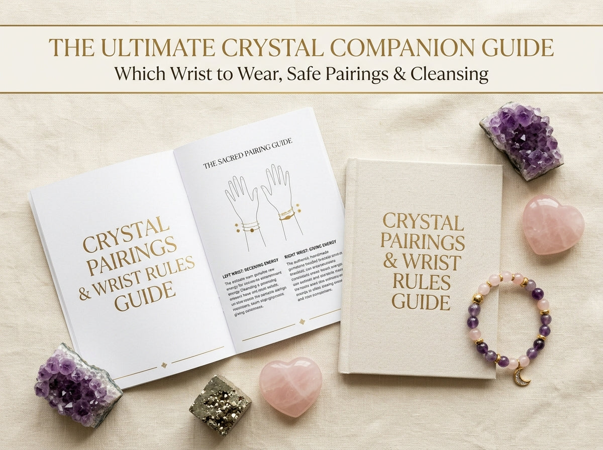 The Sacred Crystal Prescription & Pairing Bible · Left/Right Wrist Rules & Synergy Field Guide · Lumina Quartz Official Digital Asset #1