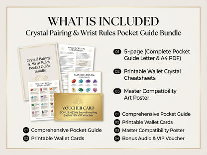 The Sacred Crystal Prescription & Pairing Bible · Left/Right Wrist Rules & Synergy Field Guide · Lumina Quartz Official Digital Asset #3