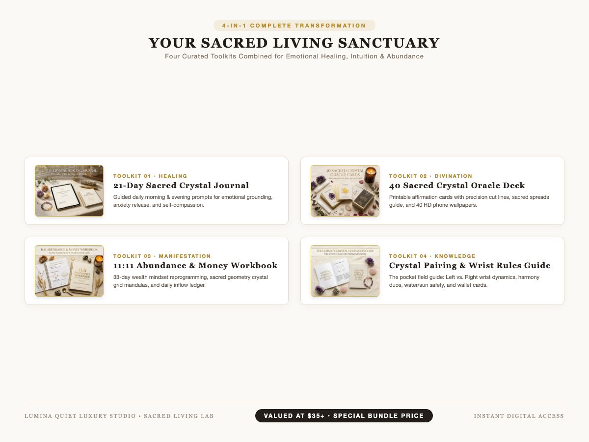 Lumina Sacred Sanctuary Master Vault · Complete 5-in-1 Spiritual Wealth & Mineral Healing Collection · Lumina Quartz Official Digital Asset #2