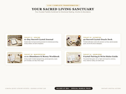Lumina Sacred Sanctuary Master Vault · Complete 5-in-1 Spiritual Wealth & Mineral Healing Collection · Lumina Quartz Official Digital Asset #2